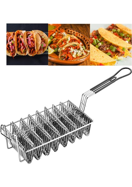 Paslanmaz Çelik Taco Sepeti Kızartması Tortilla Derin (Yurt Dışından)