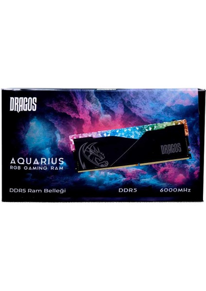 Aquaius 16GB 6000MHZ Ddr5 CL46 1.35V Soğutuculu Rgb Bellek