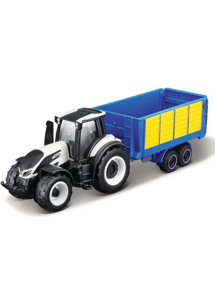 Mini Work Machines Valtra Traktör ve Römork Seti 3+ Yaş İçin Eğlenceli Oyuncak