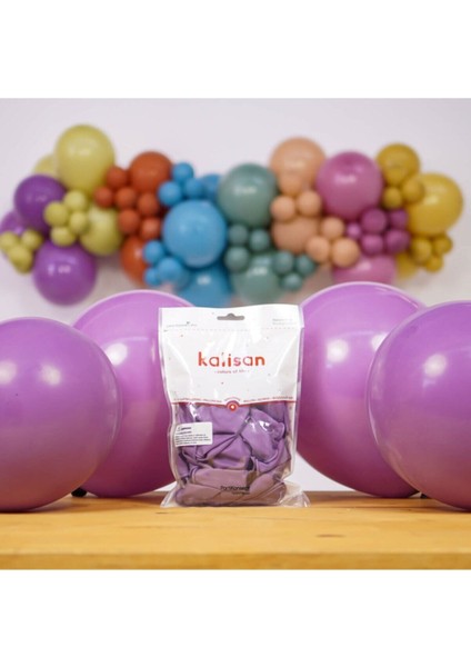 12 Inç Standart Boy Retro Balon Lavanta 100 Adet