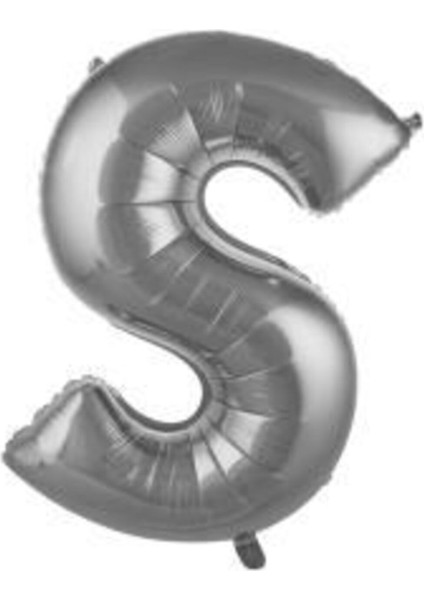34 Inç 76 cm Gümüş Folyo Harf Balon S