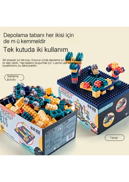 Janjon Star Çocuk Büyük Parçacık Yapı Taşları Montaj Oyuncak Dönme Dolap Bebek Bulmaca Diy Yapı Taşı Saklama Kutusu 450 Adet (Yurt Dışından)