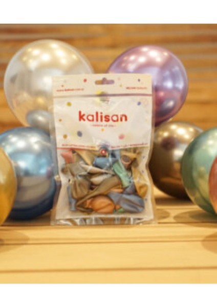 5'' 12,5 cm Krom Balon Mix 10 Adet