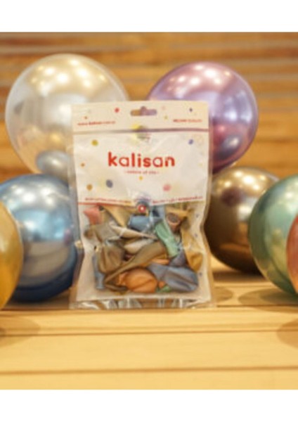 5'' 12,5 cm Krom Balon Mix 50 Adet