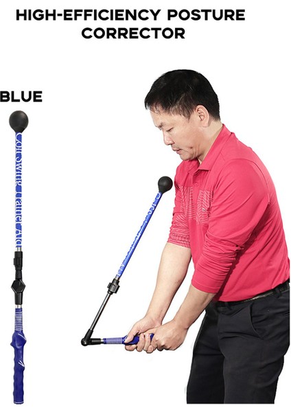 Golf Swing Rehberi Eğitim Düzeltici Eğitim Aksesuarları Uygulama Aracı Bilek Kol Mavi (Yurt Dışından) fırsatları