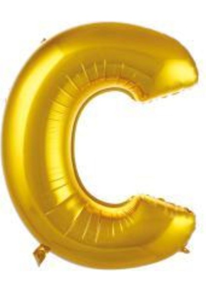 34 Inç 76 cm Altın Folyo Harf Balon C