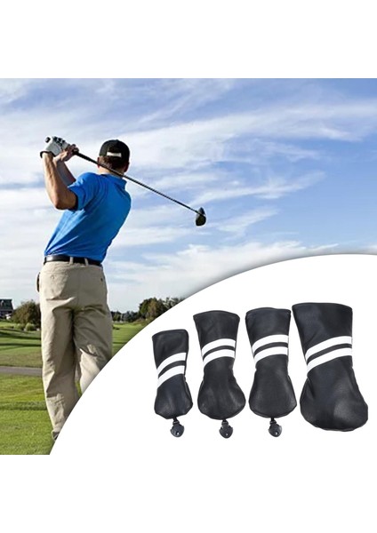 1 Golf Kulübü Kafa Kapağı Golf Club Headsovers ile Değiştirilebilir Etiketlerle Siyah (Yurt Dışından)