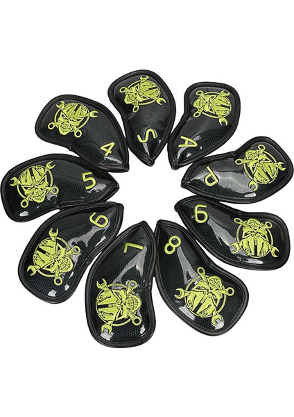 9 Paket Pu Golf Headcover Head Sarı Sarı (Yurt Dışından) fiyatları