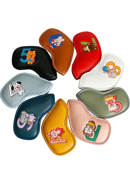 9 Adet Golf Demir Headcover Golf Kulübü Kafa Golf Eğitimi Açık Mekan Çok Molor (Yurt Dışından) fırsatları