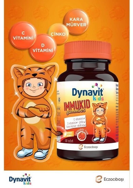 Kids Immukid Gummies 60 Adet Çiğnenebilir Form