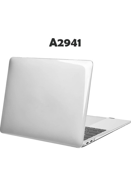 Apple Macbook Air M2 15 Inç 2023 M2 Çip A2941 Uyumlu Şeffaf Kılıf Koruyucu Sert Kapak Parlak