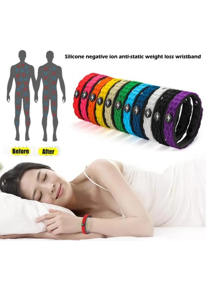Sarı Negatif Iyon Anti-Statik Spor Bilezik Uzak Kızılötesi Negatif Iyon Bileklik Denge Enerji Silikon Bileklik Manyetik Bilezik (Yurt Dışından) modelleri