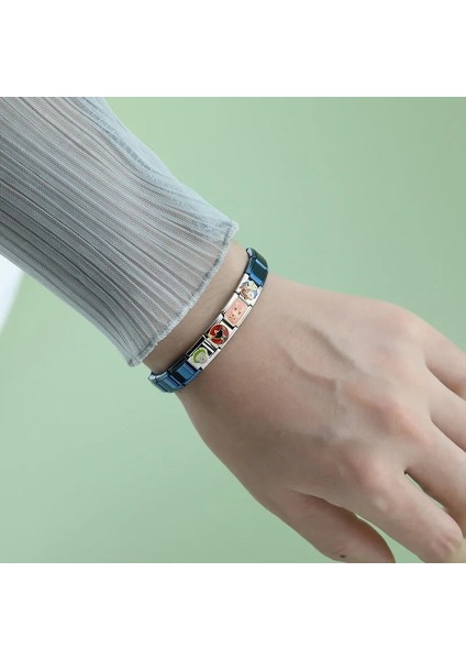 H Ha Yeni Moda Sır Palyaço Şef Cam Charm Italyan Bağlantı Fit 9mm Paslanmaz Çelik Bilezik Dıy Takı DJ580 (Yurt Dışından) modelleri