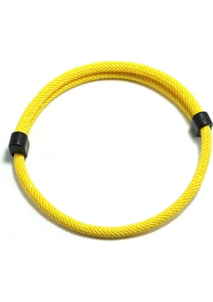 Sarı Trendy Konu Bilezik Erkek Kadın Ayarlanabilir Kırmızı Bilezik Severler Mesafe Çift Brazalete Minimalist Yoga Meditasyon Bilezik (Yurt Dışından)