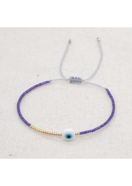 MIB200498C GO2BOHO Nazar Bilezik Kadınlar Için Gökkuşağı Miyuki Minik Tohum Boncuk Renkli Mücevher Dostluk Plaj Takı Bijoux Femme (Yurt Dışından)