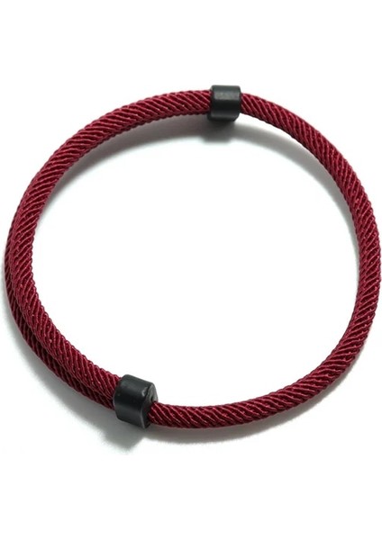 Şarap Trendy Konu Bilezik Erkek Kadın Ayarlanabilir Kırmızı Bilezik Severler Mesafe Çift Brazalete Minimalist Yoga Meditasyon Bilezik (Yurt Dışından)