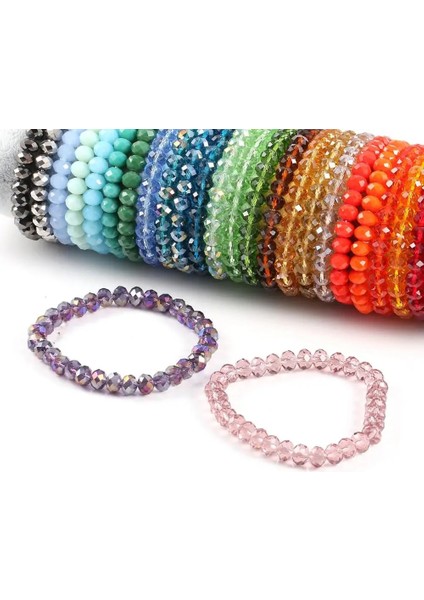 Düzensiz Stil No.17 Boyutu Moda Renkli Cam Kristal Boncuklu Bilezikler Halat Mesafe Bilezik Femmel El Yapımı Wrap Bilezik Kadınlar ve Kızlar Için (Yurt Dışından) fırsatları