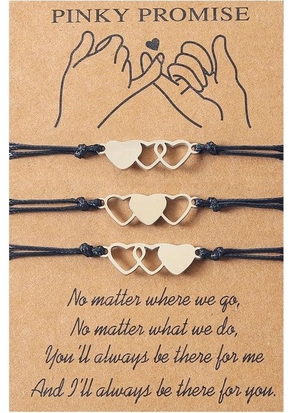 Beyaz Stil 3 Adet Adet En Iyi Arkadaşı Balmumu Bilezikler Friendter Hollow Eşleşen Mesafe Kalp Bilezik Kadınlar Kız Genç Çift Için (Yurt Dışından)