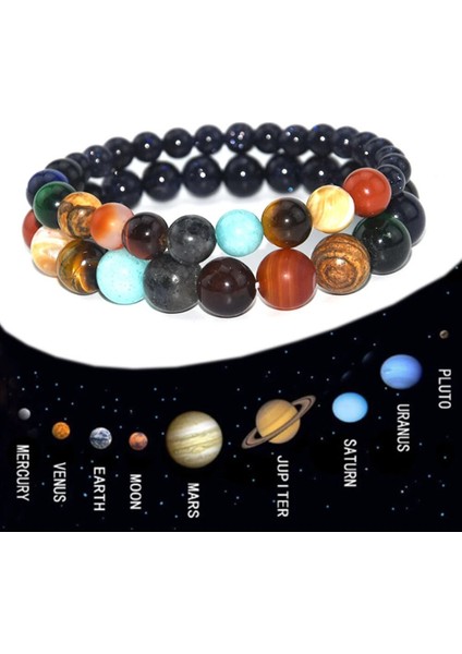 No.8 Boyutu Sekiz Gezegenler Boncuk Bilezik Erkekler Doğal Taş Evren Yoga Güneş Çakra Bilezikler Kadınlar Için Galaxy Takı Noel Hediyeleri (Yurt Dışından) fiyatları