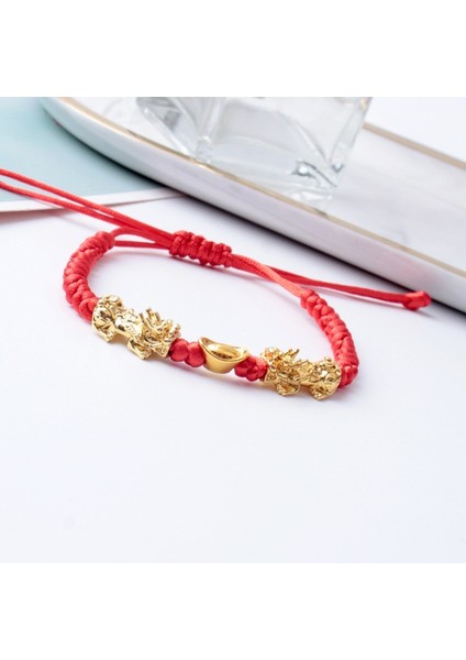 No.4 Boyutu Şanslı Feng Shui Pi Xiu Bilezik Kadın Erkek Renkli Kristal Taş Boncuklu Bilezikler Iyi Şanslar Getirmek Servet Bileklik Takı (Yurt Dışından)