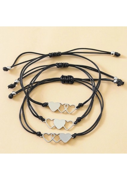 Beyaz Stil 2 Parça Adet En Iyi Arkadaşı Balmumu Bilezikler Friendter Hollow Eşleşen Mesafe Kalp Bilezik Kadınlar Kız Genç Çift Için (Yurt Dışından) fırsatları