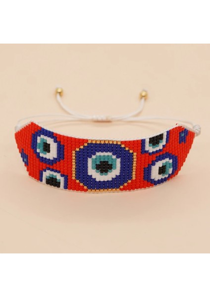 MI-B23021408B Kalp Boncuklu Aşk Mektubu Miyuki Bilezik El Yapımı Takı Zincir Bileklik Yaz Charm Bilezikler Kadınlar Için Genç Kız Pulsera (Yurt Dışından)
