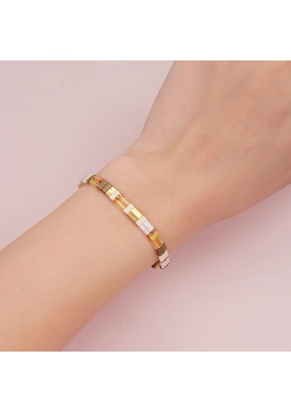 TL-B190080C GO2BOHO Kpop Tila Bilezik Kadınlar Için Sonbahar Kış Miyuki Bilezik Aksesuarları Hediyeler Kadın Kış Pulseras Streç Takı (Yurt Dışından)