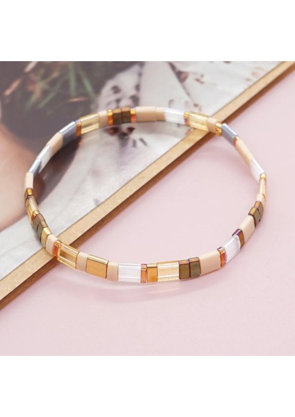 TL-B190080C GO2BOHO Kpop Tila Bilezik Kadınlar Için Sonbahar Kış Miyuki Bilezik Aksesuarları Hediyeler Kadın Kış Pulseras Streç Takı (Yurt Dışından)