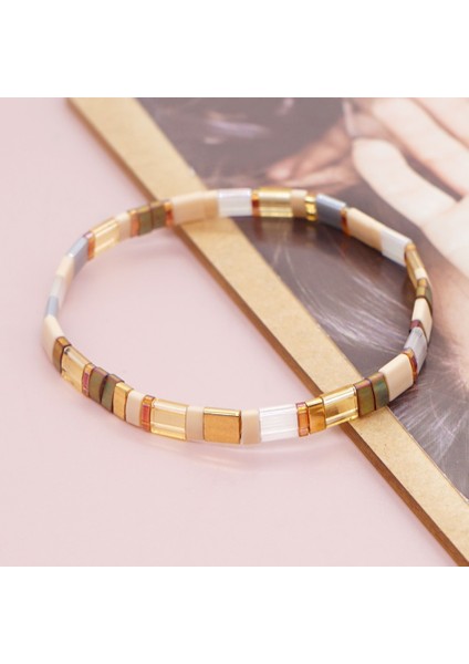 TL-B190080C GO2BOHO Kpop Tila Bilezik Kadınlar Için Sonbahar Kış Miyuki Bilezik Aksesuarları Hediyeler Kadın Kış Pulseras Streç Takı (Yurt Dışından)