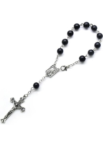 B7 Katolik Çapraz Parmak Zinciri Mini Tespih Parmak Vaftiz Tespihler Vaftiz Için Sahte Inciler Bilezik Vaftiz Şekeri (Yurt Dışından)