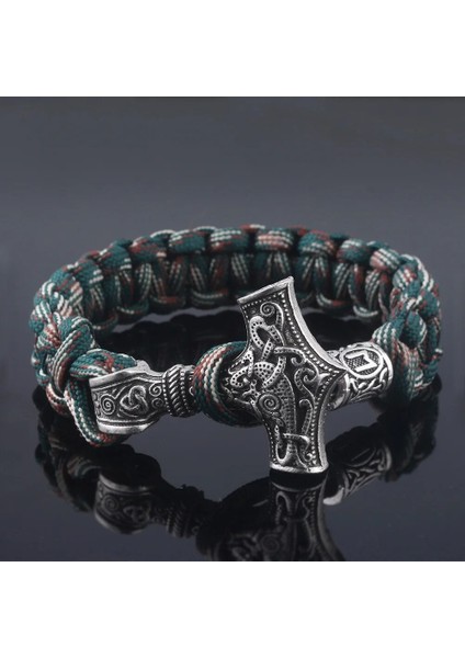 Kırmızı Iskandinav Viking Rune Bilezik Asatru Pagan Iskandinav Thor Çekiç Valknut Yggdrasil Rune Halat Bilezik Erkekler Takı Için Bilezikler (Yurt Dışından) indirimleri