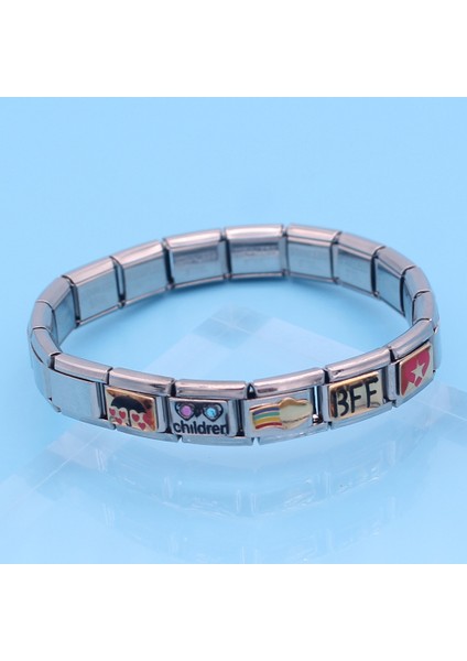 F Ha Orijinal Papatya Tekne Meme Unicorn Gökkuşağı Bff Kalp Horoz Charm Fit 9mm Bilezik Paslanmaz Çelik Bağlantılar Takı DJ194 (Yurt Dışından)