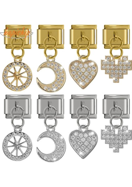 A Ha Orijinal Papatya Yusufçuk Göz Kamaştırıcı Kalp Ay Yıldız Charm Bağlantılar Fit 9mm Bilezik Paslanmaz Çelik Takı Dıy Yapımı DJ240 (Yurt Dışından) fiyatları