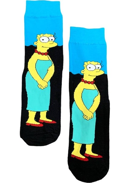 Al Bi 90Lık 2'li Set Homer Simpson ve Marge Simpson Pamuklu Çorap modelleri