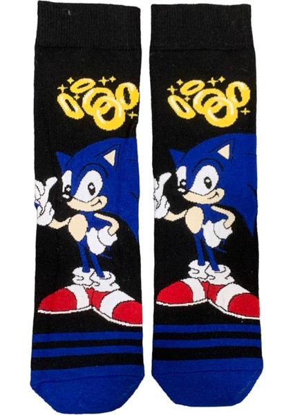 Al Bi 90Lık Unisex Kirpi Sonic Karakter Desenli Çorap