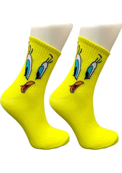 Al Bi 90Lık 3'lü Kolej Çorap Daffy Duck,tweety ve Pluto Köpek fırsatları