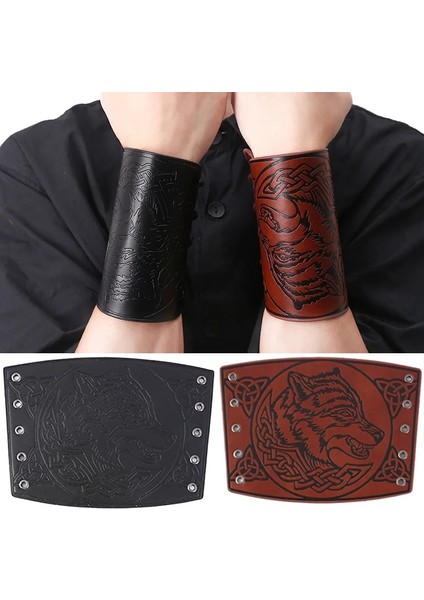 Siyah-1 Yeni Toten Tasarım Iskandinav Viking Odin Hayat Ağacı Bilezik Adam Sürme Koruyucu Donanım Kabartmalı Geniş Bileklik Punk Takı (Yurt Dışından) modelleri