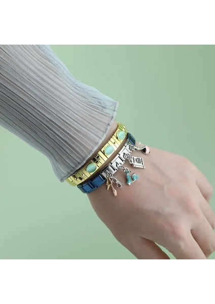 H Ha Yeni Moda Sır Çiçek Dansçılar Melek Hemşire Charm Italyan Bağlantı Fit Dıy 9mm Paslanmaz Çelik Bilezik Dıy Takı DJ571 (Yurt Dışından) fırsatları
