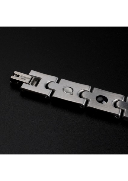 21,5 cm Tarzı Bağlantılar FINE4U B071 Erkek Sağlığı Bilezik ve Bilezikler Manyetik H Güç 316L Paslanmaz Çelik Charm Bilezik Takı Adam Için (Yurt Dışından)