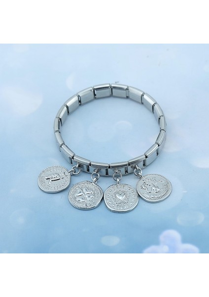 H Ha Düzensiz Daire Unicorn Kek Aşk Mezuniyet Italyan Charm Fit 9mm Bilezik Paslanmaz Çelik Takı Yapımı DJ164 (Yurt Dışından) indirimleri
