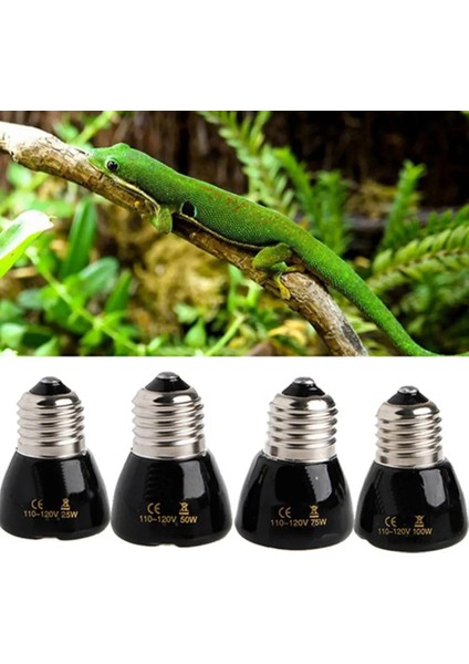 75W Tarzı Pet Isıtma Ampul E27 25W 50W 75W 100W Mini Kızılötesi Seramik Verici Isı Lamba Ampulü Siyah Sürüngen Pet Brooder Ekipmanları (Yurt Dışından) fiyatları