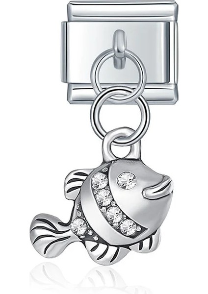 D Ha Moda Tatlı Çiçek Balık Gökkuşağı Köpek Erkek Kız Charm Bağlantılar Fit 9mm Paslanmaz Çelik Bilezik Yapımı Dıy Takı DJ429 (Yurt Dışından)