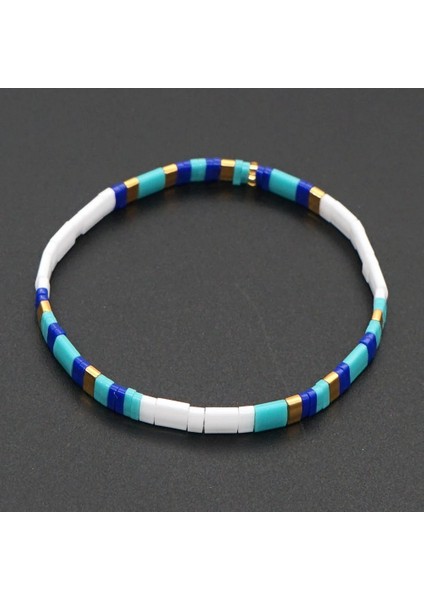 TL-B200022A GO2BOHO Tila Bilezik Kadın Takı Bohemian Streç Kiremit Pulseras Kız Japon Miyuki Delica Boncuk Bilezik Onun Için Hediyeler (Yurt Dışından)