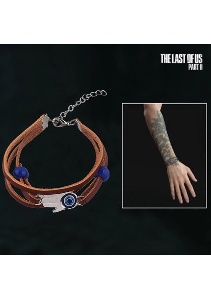 Mavi Oyun The Last Of Us Bölüm 2 Ellie Dina Hamsa Bilezik Nazar Mavi Boncuk Deri Bileklik Bilezik Kadın Erkek Takı Için (Yurt Dışından) modelleri