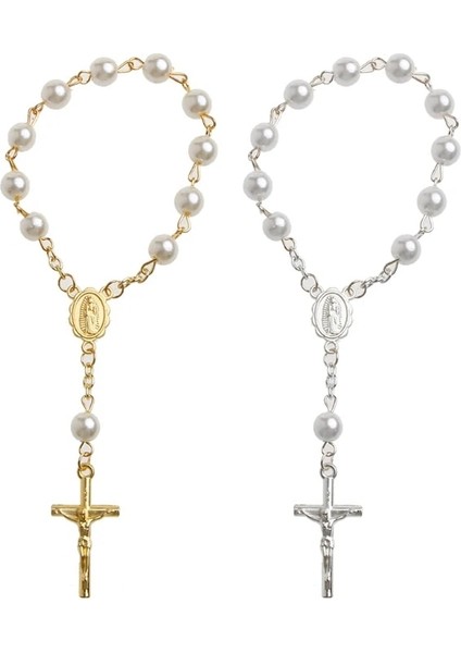 B11 Katolik Çapraz Parmak Zinciri Mini Tespih Parmak Vaftiz Tespihler Vaftiz Için Sahte Inciler Bilezik Vaftiz Şekeri (Yurt Dışından) fiyatları