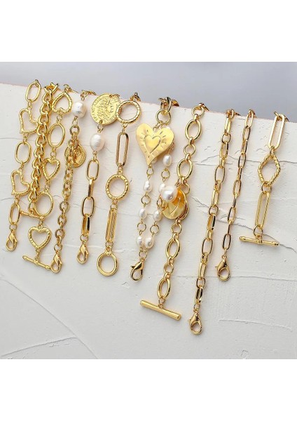 D990221B Flashbuy Trendy Altın Renk Zincir Bilezikler Kadınlar Için Metal Geometrik Zincir Bildirimi Bilezikler Moda Aksesuarları (Yurt Dışından) modelleri