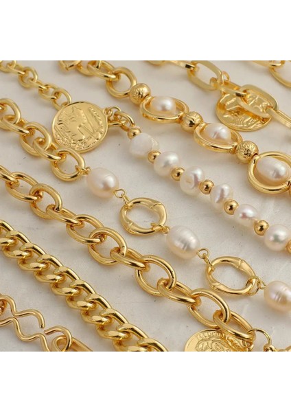 D990221B Flashbuy Trendy Altın Renk Zincir Bilezikler Kadınlar Için Metal Geometrik Zincir Bildirimi Bilezikler Moda Aksesuarları (Yurt Dışından) indirimleri