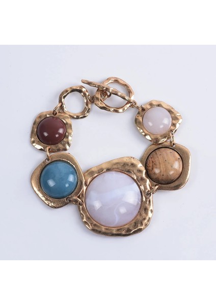 NE000701 2023 Yeni Za Hint Etnik Retro Taş Bilezikler Kadınlar Metal Içi Boş Bağlantılar Charm Bilezik Kadın Boho Bildirimi Bilezikler Takı (Yurt Dışından) modelleri