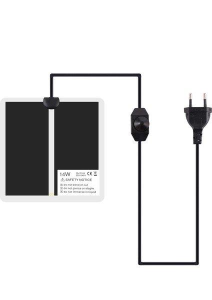 14W Tarzı Sürüngenler Isı Mat Teraryum Tırmanma Pet Isıtma Sıcak Pedler Ayarlanabilir Sıcaklık Kontrol Cihazı Paspaslar Sürüngenler Malzemeleri 1 Adet (Yurt Dışından)