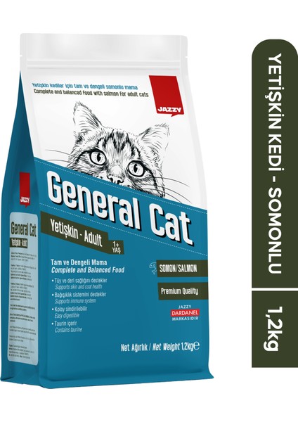 General Cat Yetişkin Kedi Maması Somonlu 1,2 kg